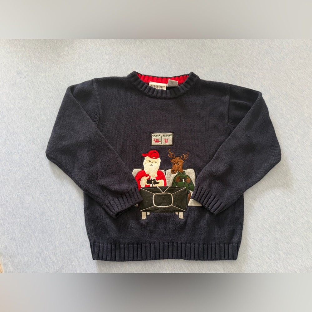 Boys Christmas Sweater - Vintage - Cotton